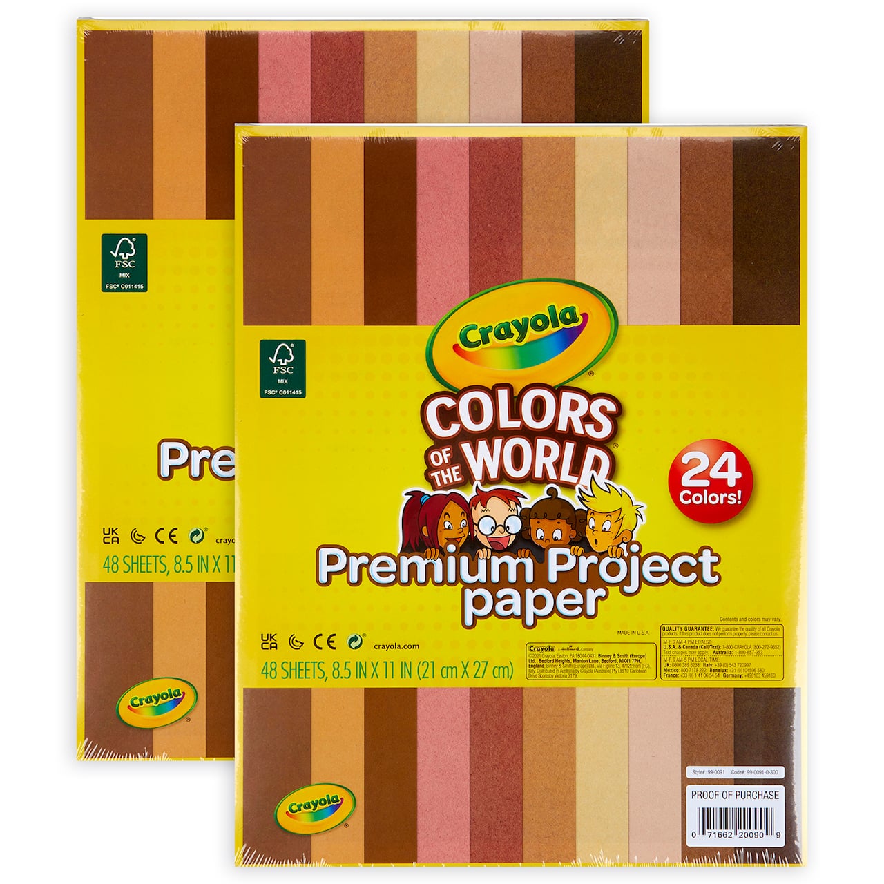 Crayola® Colors of the World Premium Project Paper, 2 Packs of 48 Sheets